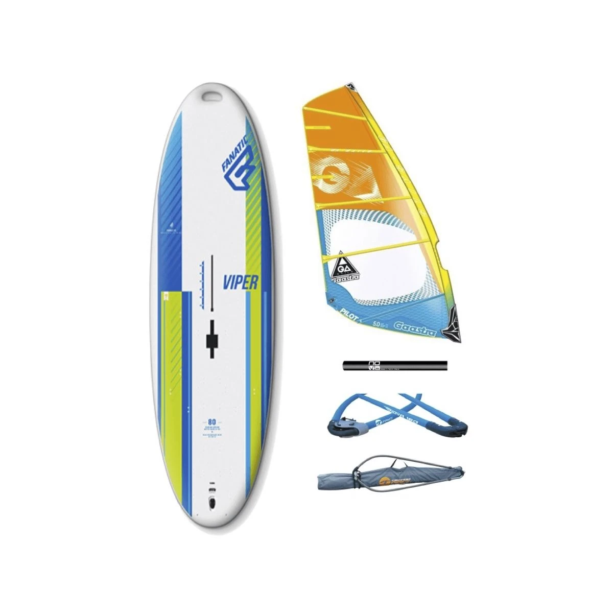 Fanatic Viper Softdeck Windsurfer Komplet M/Gaastra Pilot Rig 3 Fanatic Viper Softdeck Windsurfer Komplet M/Gaastra Pilot Rig